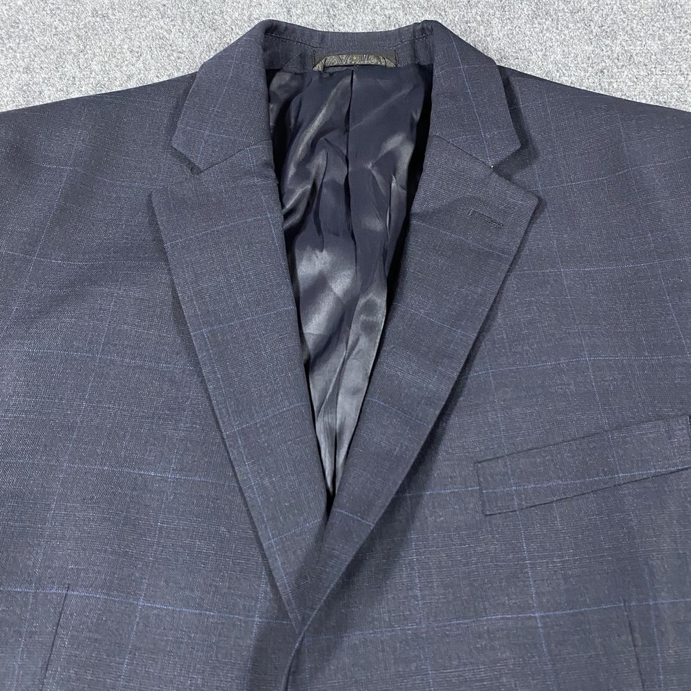 Lauren Ralph Lauren Blazer Mens 44L Blue Plaid Wool Preppy Sport Coat
